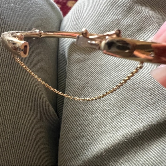 Women’s 14k Yellow Gold Diamond Bracelet Bangle by Sabrina - Picture 8 of 15